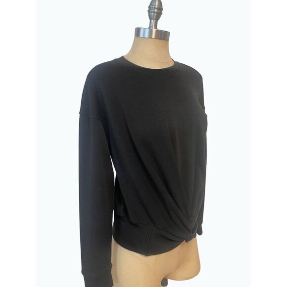 Magaschoni Black Jersey Pullover Twist Front Top XS - Picture 3 of 5